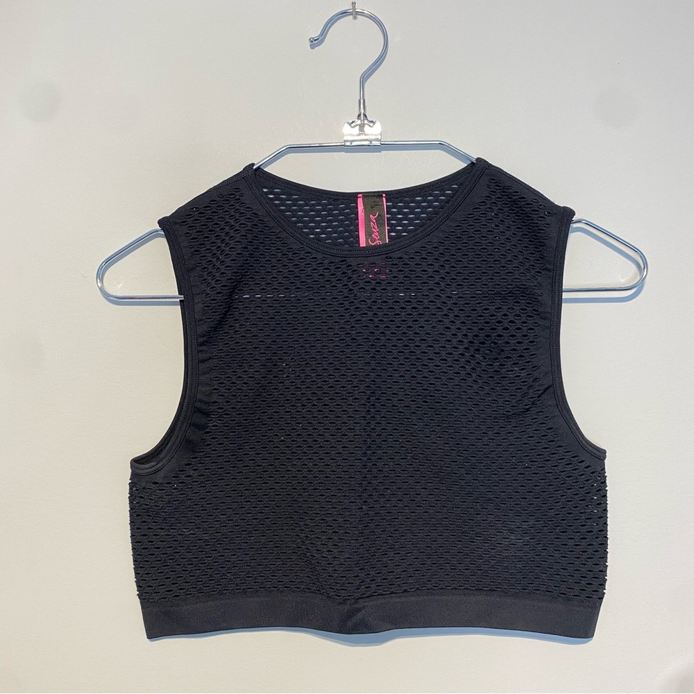 🛍️ 4 for 20$ - La Senza Mesh Crop Top / Black / S